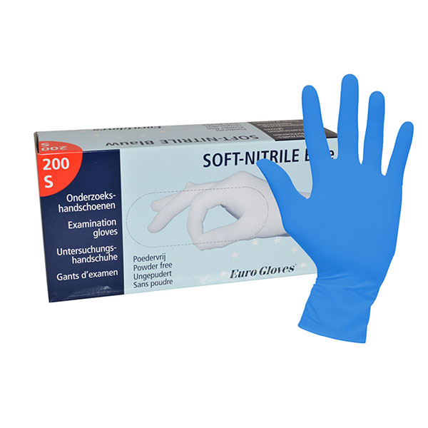Soft-Nitrile Handschoenen blauw L (poedervrij)